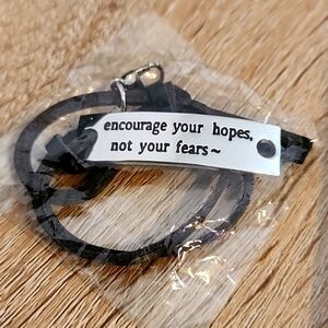 inspirational bracelet. encourage your hopes, not your fears